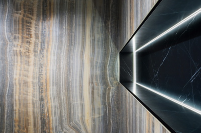 splashback w/LED lighting