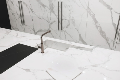 countertop integrated sink w/drainer