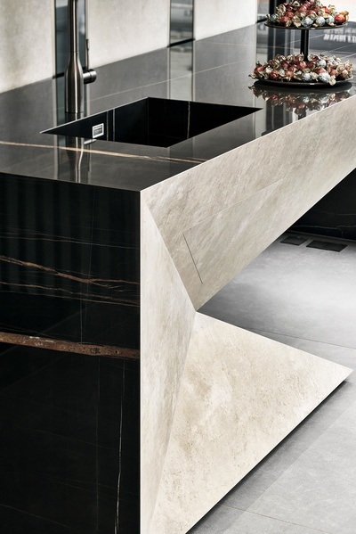 kitchen island w/integrated sink