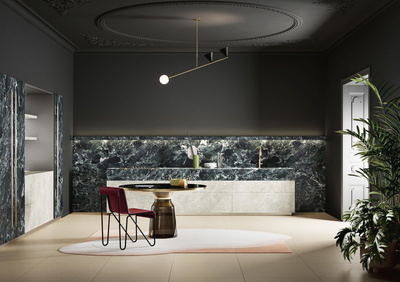 standard worktop w/ storage & splashback