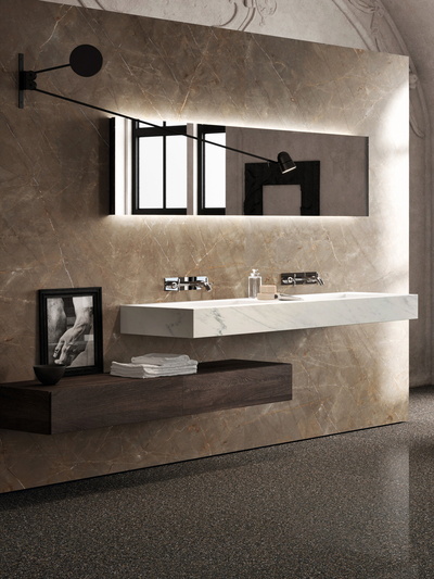 wall-mounted double washbasin