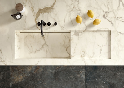 island countertop w/integrated sink