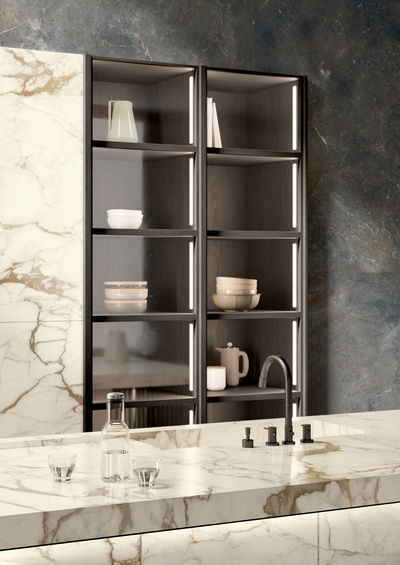 island countertop w/integrated sink