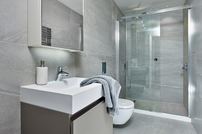 shower tray on raised level