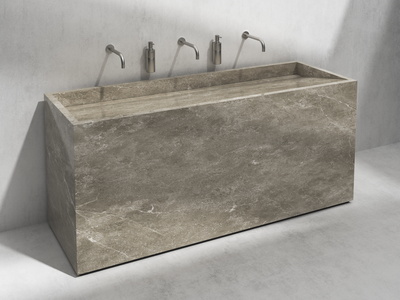 Free-standing trough washbasin