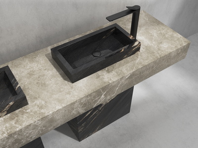 Luxury free-standing double basin