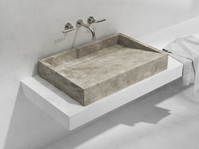 Surface-mounted single washbasin