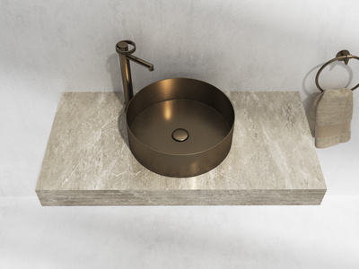 vanity top for vessel basin