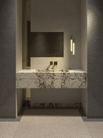 wall-mounted washbasin w/storage