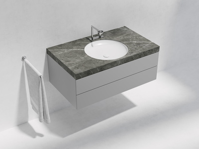 Vanity top w/single cut-out