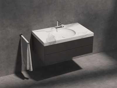 Vanity top w/single cut-out