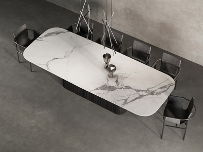 Pedestal Wooden Base | 20mm | Arabescato New