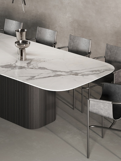 Pedestal Wooden Base | 20mm | Arabescato New