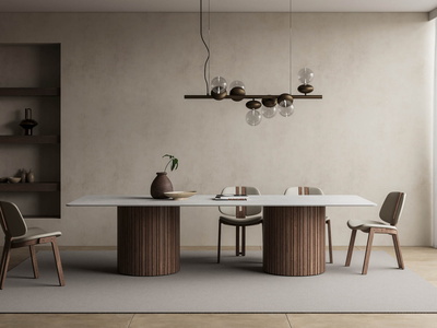 Wooden Circular Twin Base | 12mm | Taj Mahal Pearl