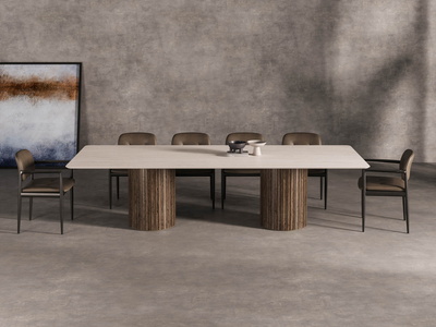 Circular Wooden Base | 20mm | Travertine Chiaro