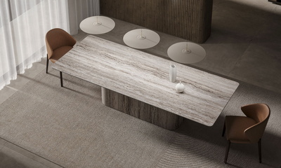 Pedestal Base | 12mm | Travertine Silver