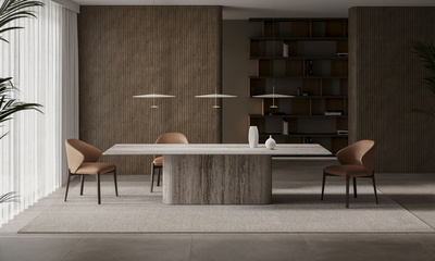 Pedestal Base | 12mm | Travertine Silver