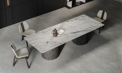 Twin Circular Base | 12mm | Michelangelo Statuario 