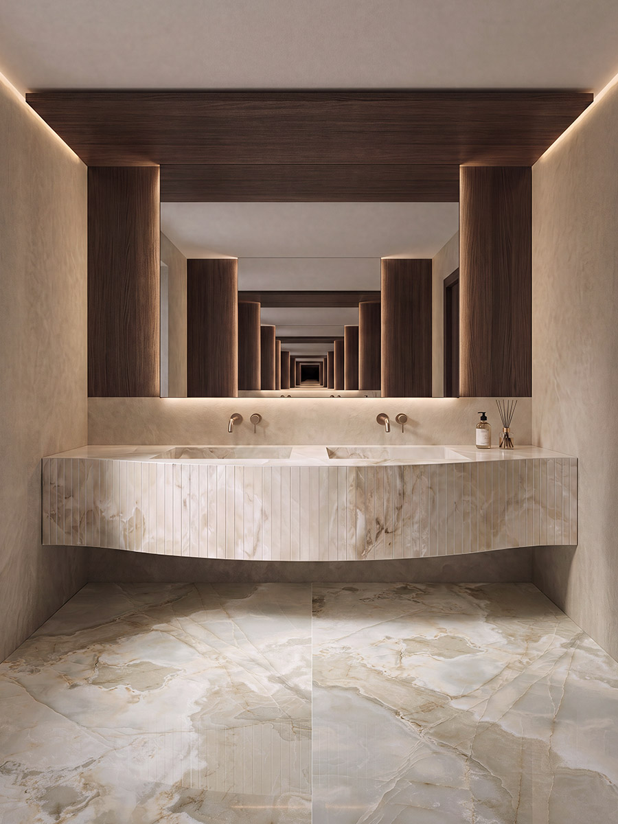 VCanity with curved design