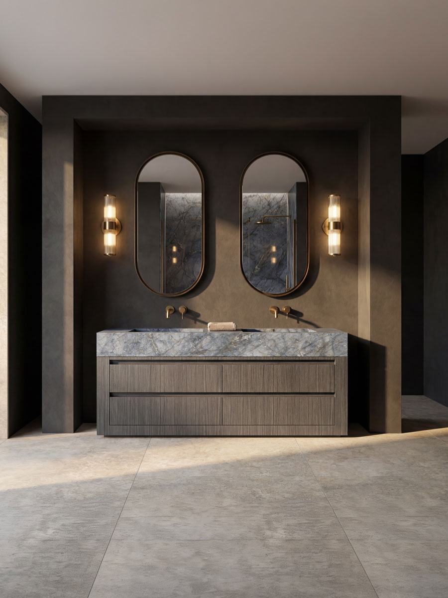 Vanity with custom storage