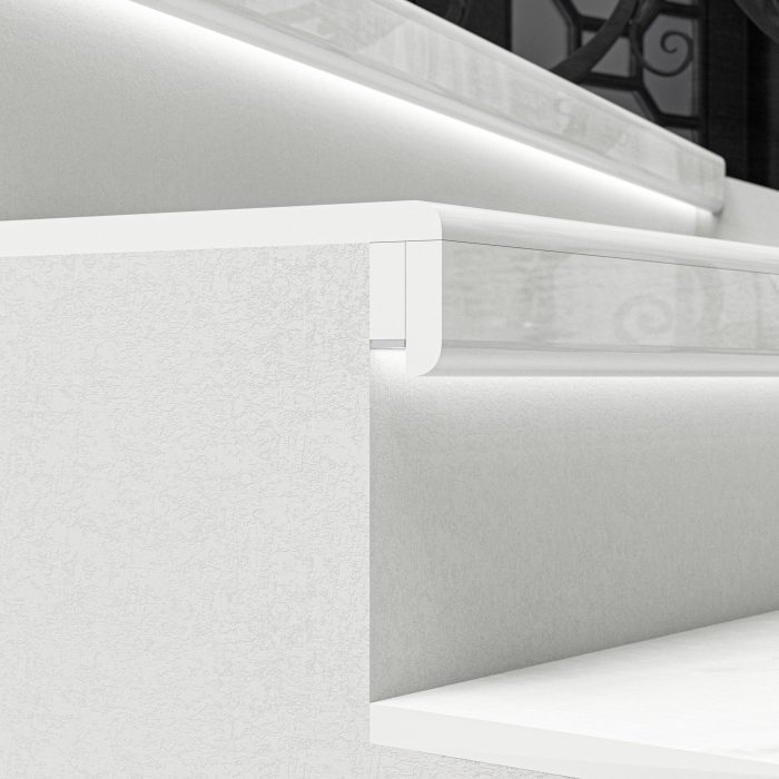 Double Half Bullnose w/LED Channel Double Half Bullnose w/LED Channel