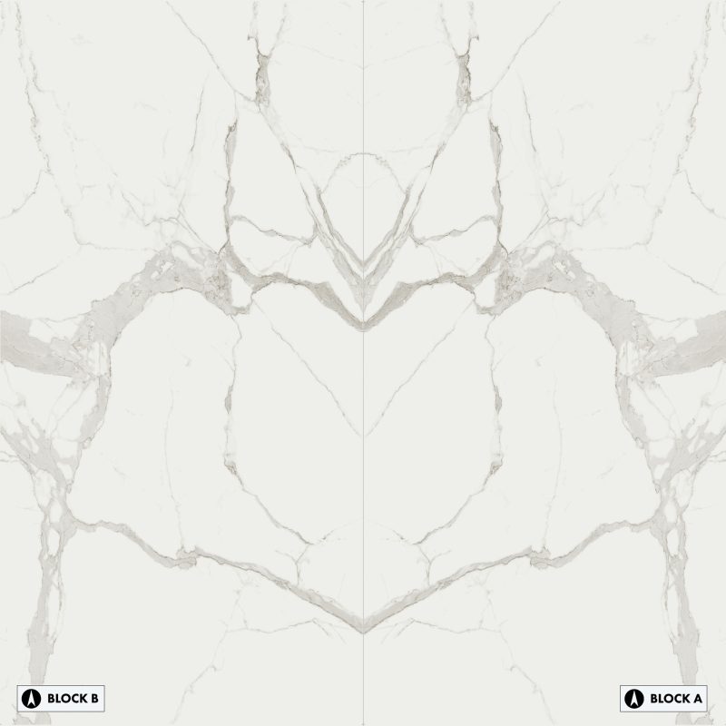 Bookmatch Bliss - Marble Statuario Bookmatched – Natural