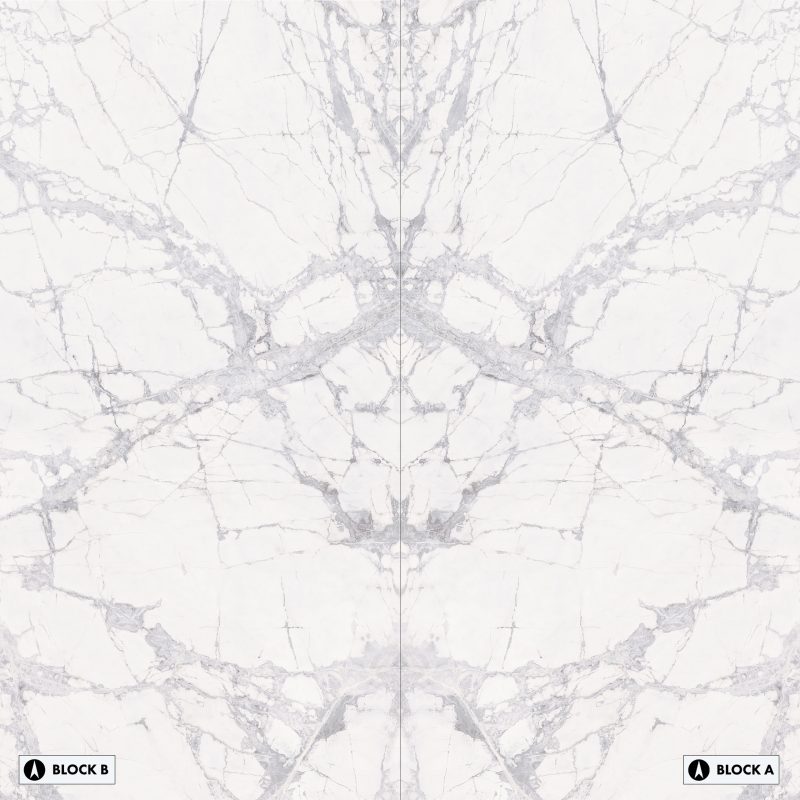 Bookmatch Bliss - Marble White Bookmatched – Polished