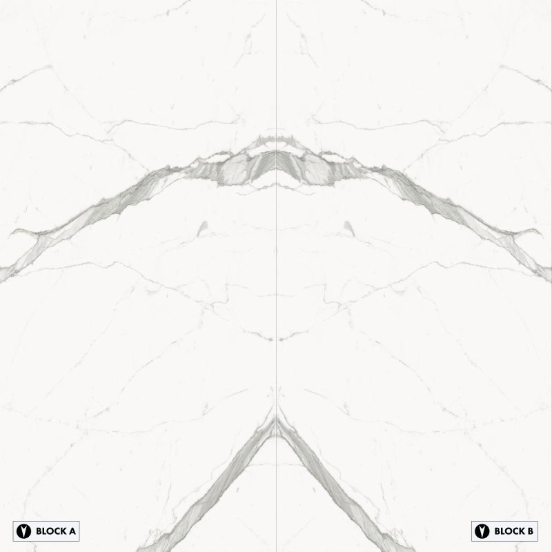 Bookmatch Bliss - Bianco Venato Bookmatched – Honed