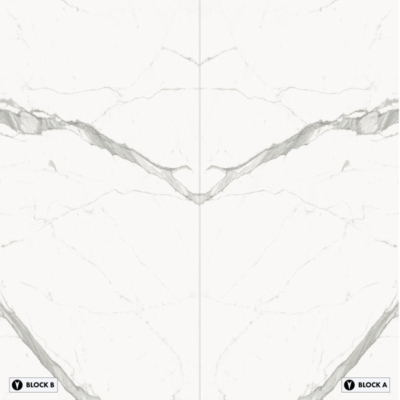 Bookmatch Bliss - Bianco Venato Bookmatched – Honed