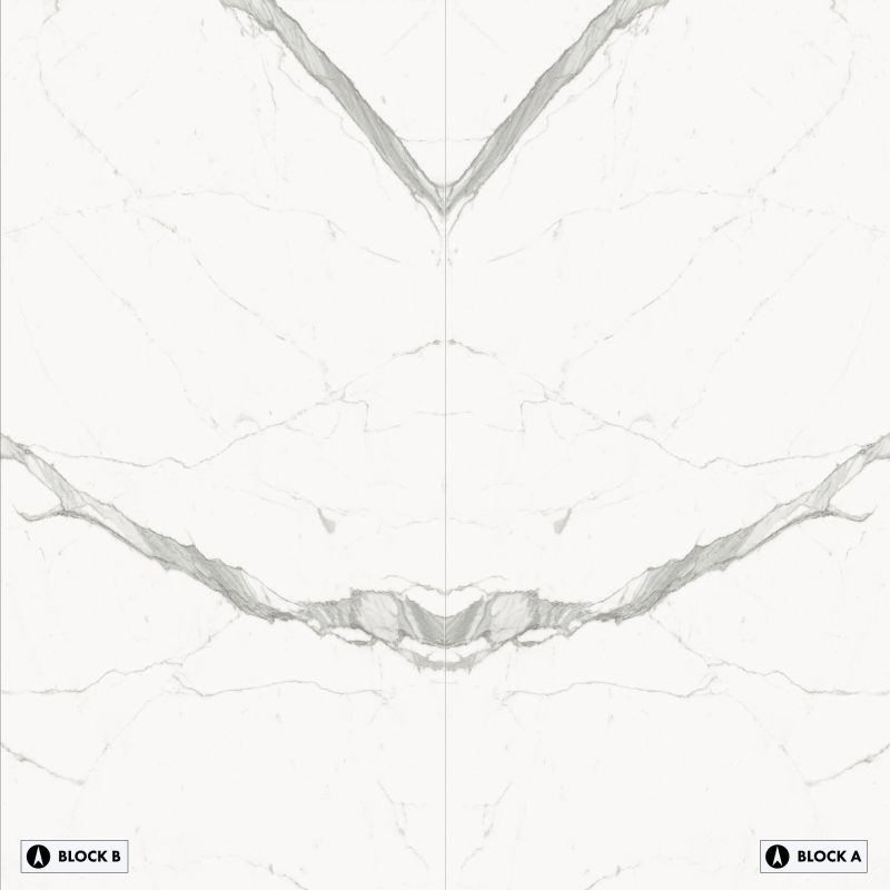 Bookmatch Bliss - Bianco Venato Bookmatched – Honed