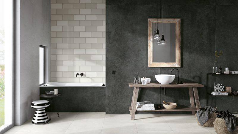 Edge – Chiaro 20 mm Grip (floor) and Carbone (wall) 10957