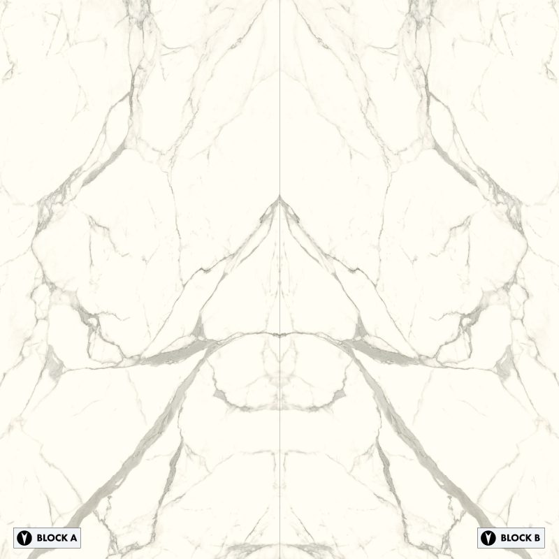 Lussoria - Marmi Bianco Bookmatched – Polished