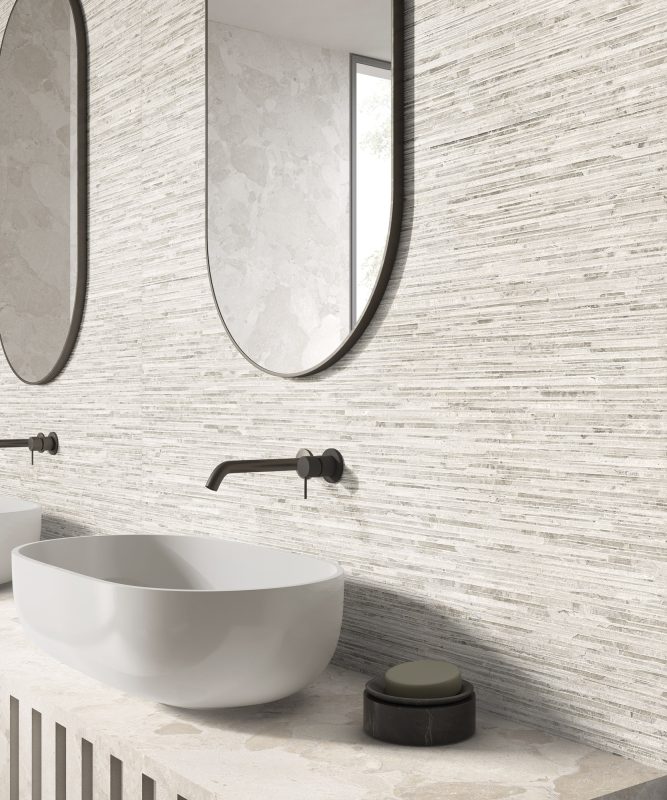 Grigio Calcare Decor & Roccia Fossile 48680