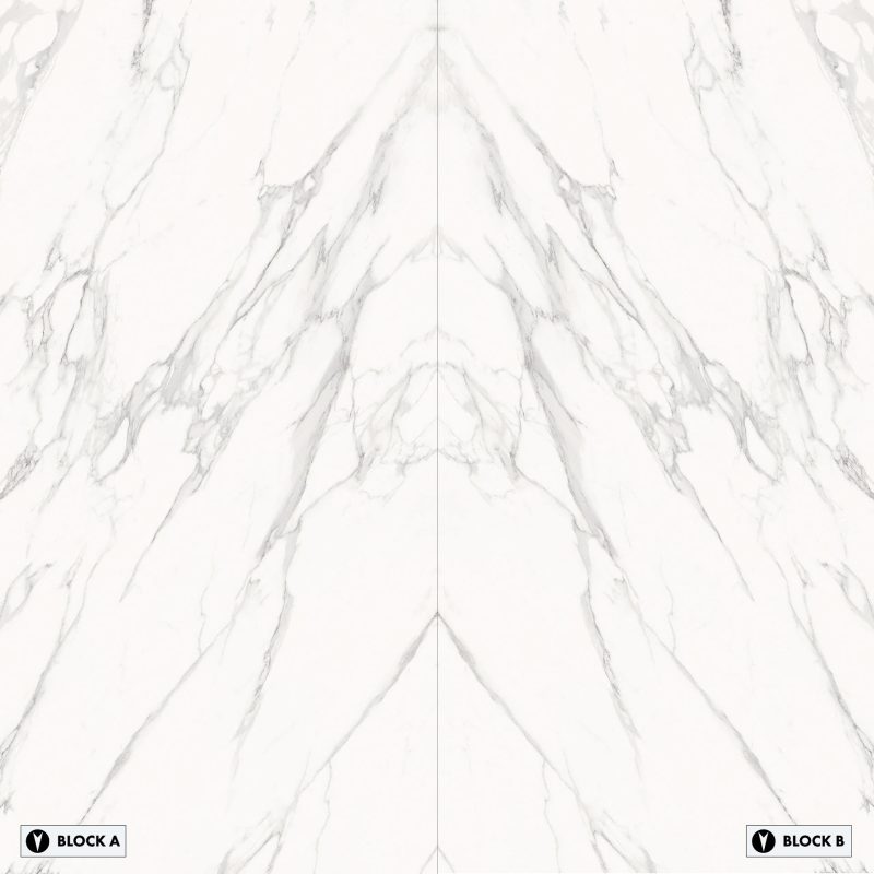 Bookmatch Bliss - Michelangelo Statuario Bookmatched – Polished