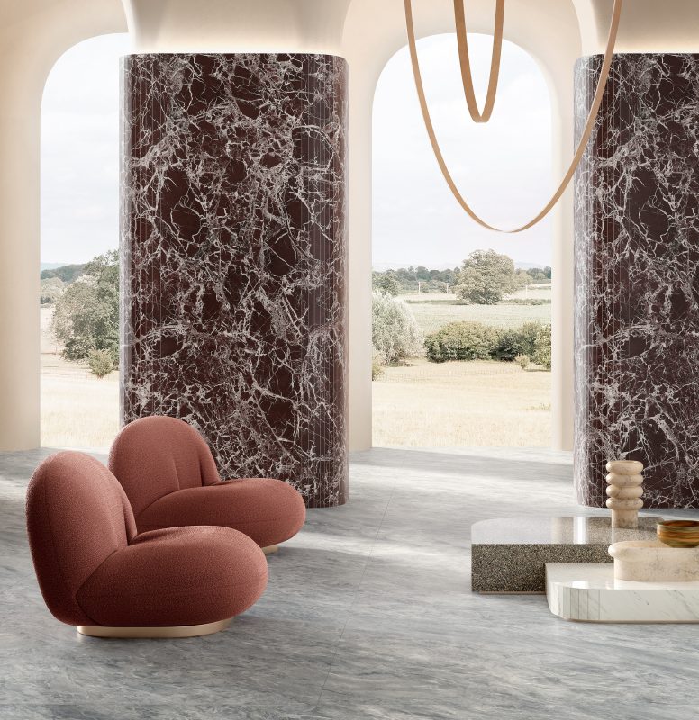 Ocean Grey & Rosso Levanto 22187