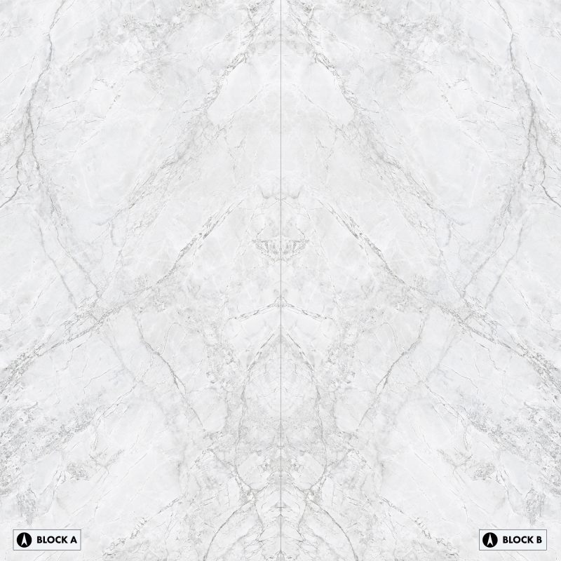 Bookmatch Bliss - Superwhite Bookmatched – Polished