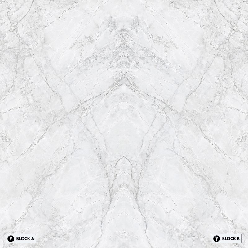 Bookmatch Bliss - Superwhite Bookmatched – Polished