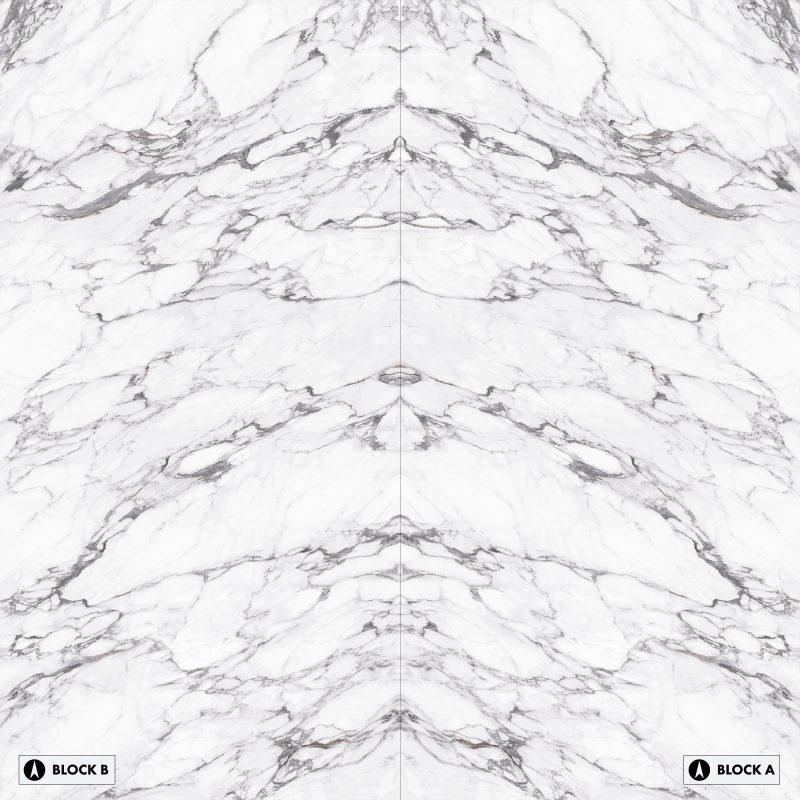 Bookmatch Bliss - Arabescato White Bookmatched – Polished