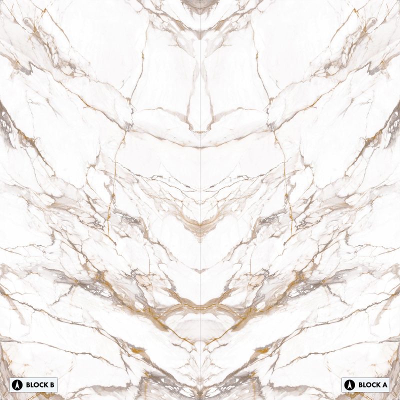 Marble Slabs - Calacatta Luxury Bookmatched – Silk