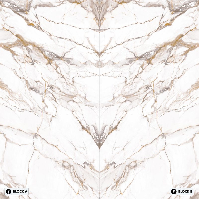Marble Slabs - Calacatta Luxury Bookmatched – Silk