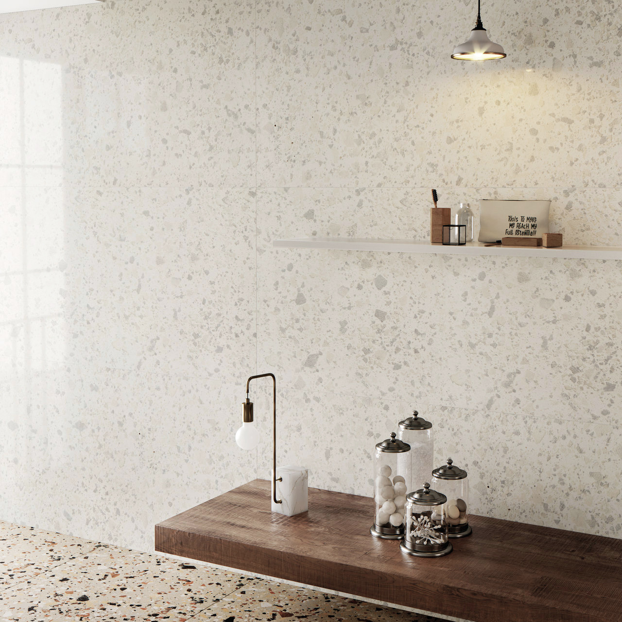 Venice Zinc - Polished is a white Italian porcelain tile.