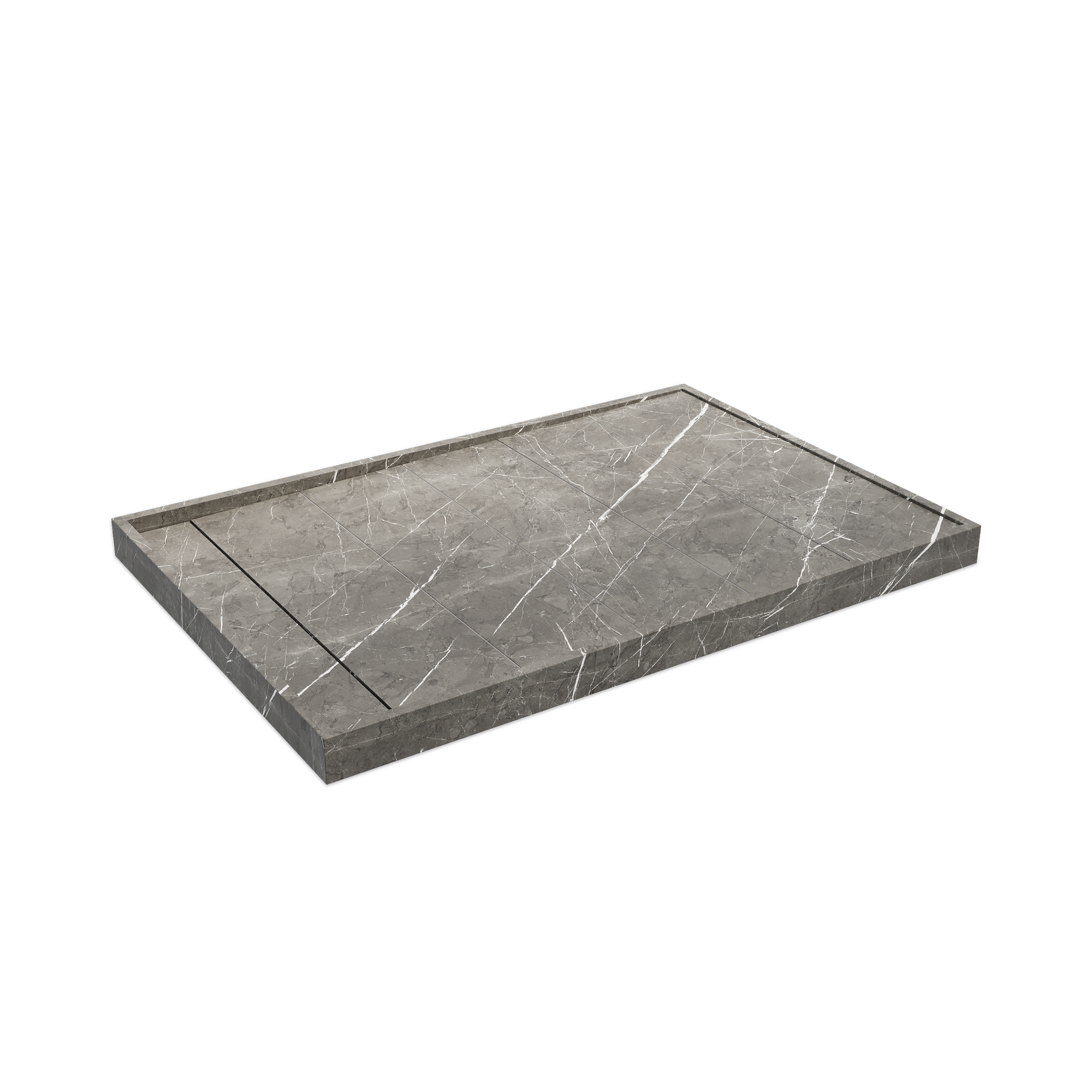Shower Tray low profile tray with drainage system in porcelain ...
