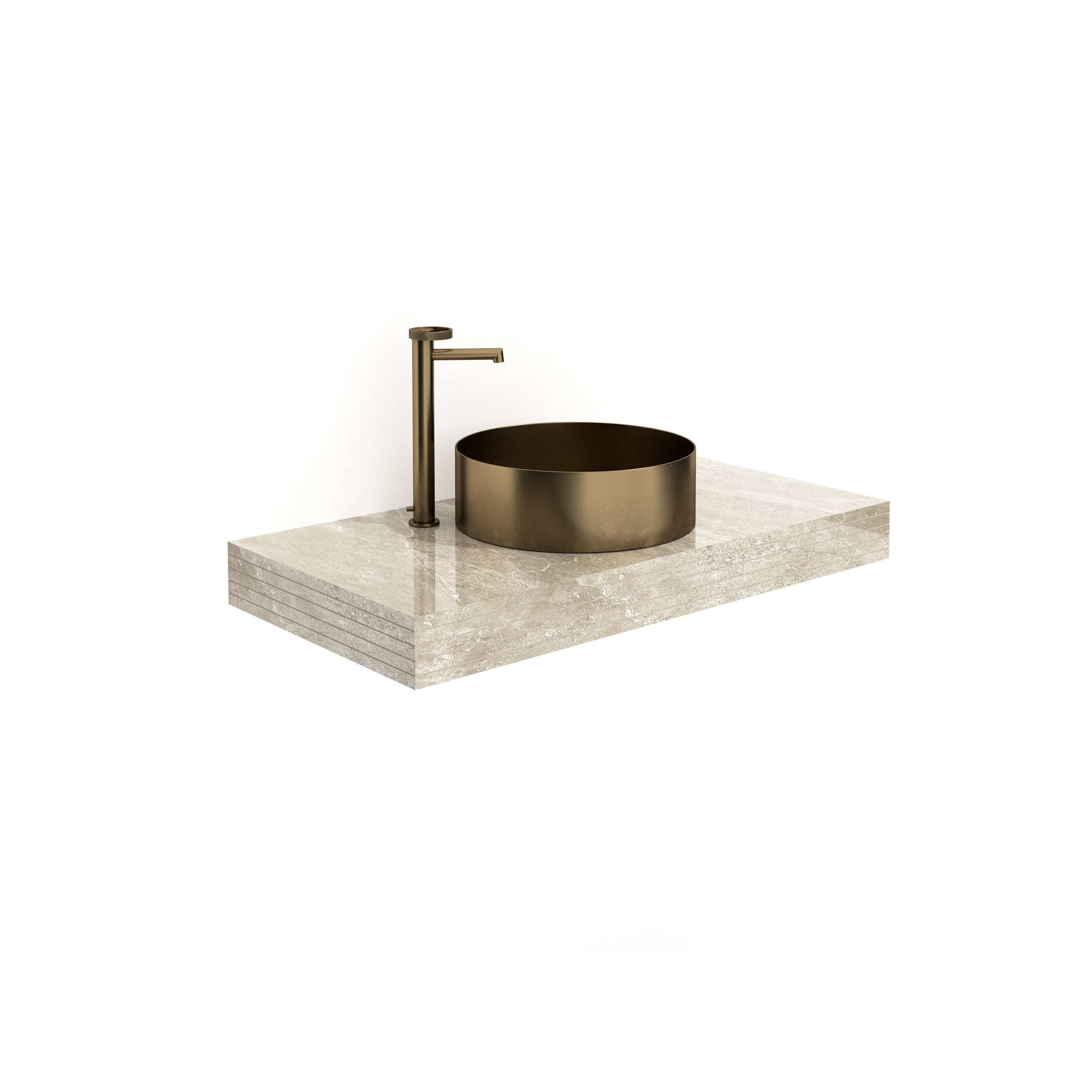 Vanity Top wallmounted vanity top for vessel basin in porcelain